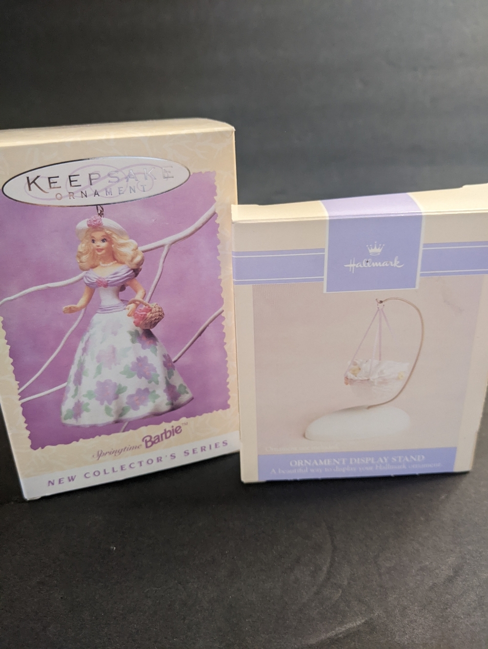 Springtime Barbie Hallmark Keepsake Ornament 1995 Collector's Series #1 w/ Stand
